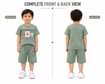 Boys Printed Cotton T-Shirt & Shorts Co-Ord Set | Casual Summer Outfit for Kids