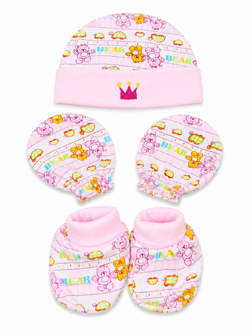 KriandKay New Born Baby Cap, Socks & Hand Gloves Set