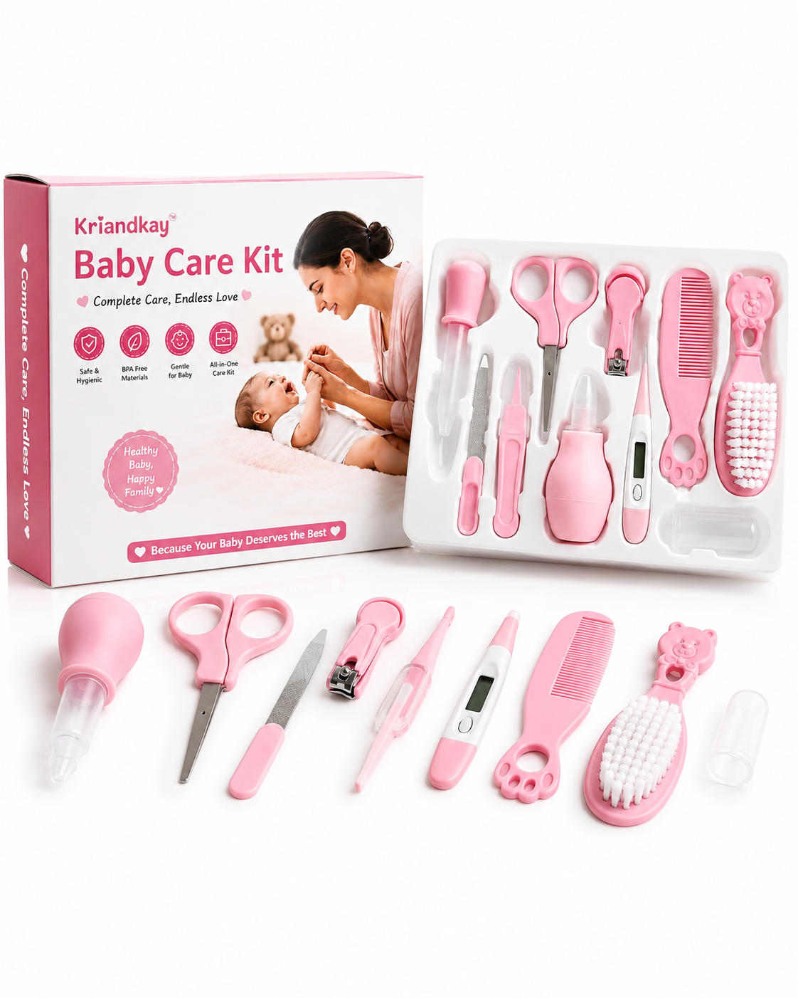 Baby Care Kit | 10-in-1 Newborn Grooming & Healthcare Essentials Set