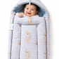 Hooded Sleeping Bag & Carry Nest | Soft Cotton Baby Wrapper with Zip