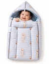 Hooded Sleeping Bag & Carry Nest | Soft Cotton Baby Wrapper with Zip