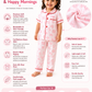 Girls Cotton Printed Night Suit Set | Soft Half Sleeve Shirt & Pyjama Sleepwear