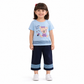 Girls Cute Bear Printed Cotton T-Shirt & Palazzo Co-Ord Set | Casual Kids Outfit