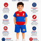 Boys Football Printed Cotton T-Shirt & Shorts Co-Ord Set | Sports Casual Outfit