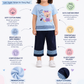 Girls Cute Bear Printed Cotton T-Shirt & Palazzo Co-Ord Set | Casual Kids Outfit