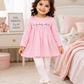 KriandKay Girls Pink Printed Tunic Top with Leggings Set