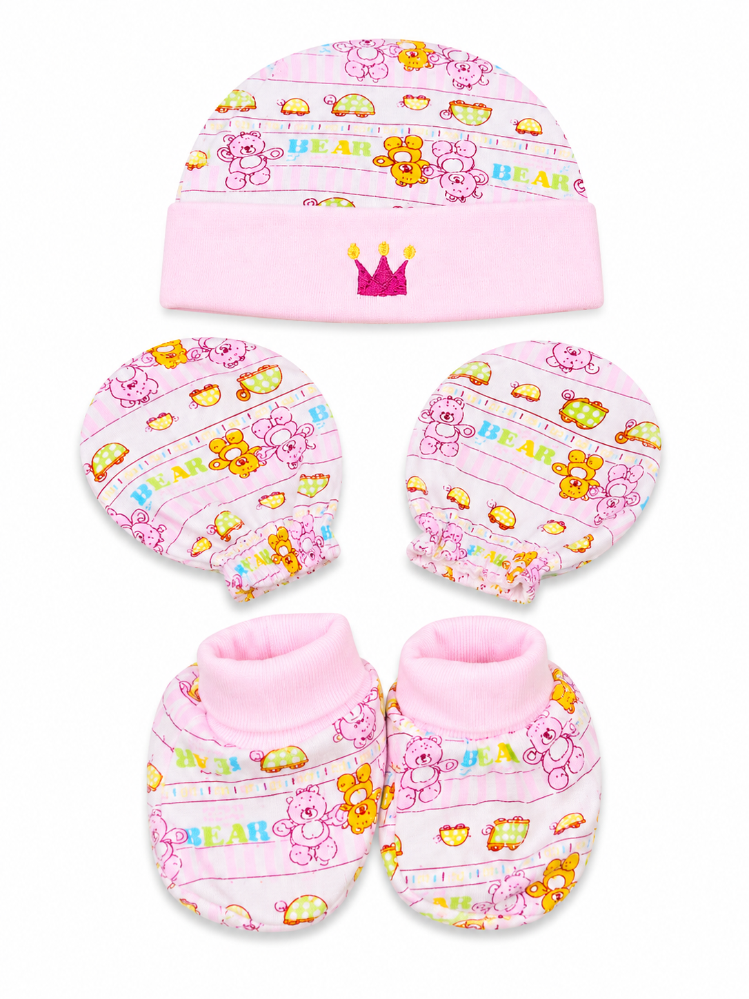 KriandKay New Born Baby Cap, Socks & Hand Gloves Set
