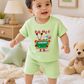 KriandKay Baby Ribbed Dance Print T-Shirt & Shorts Set