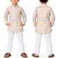 KriandKay Boys Multicolor Diamond Print Kurta Pajama Set
