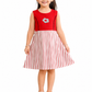 KriandKay Girls Sleeveless Striped Flower Print Dress