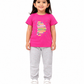 Girls Printed Cotton T-Shirt & Jogger Pants Co-Ord Set | Casual Kids Outfit