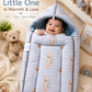 Hooded Sleeping Bag & Carry Nest | Soft Cotton Baby Wrapper with Zip