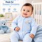 Baby Cotton Full Sleeve Sleepsuit with Front Zip | Soft & Comfortable Baby Romper