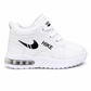 Kids White Air Sole Casual Sneakers | Stylish Lace-Up Sports Shoes