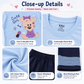 Girls Cute Bear Printed Cotton T-Shirt & Palazzo Co-Ord Set | Casual Kids Outfit