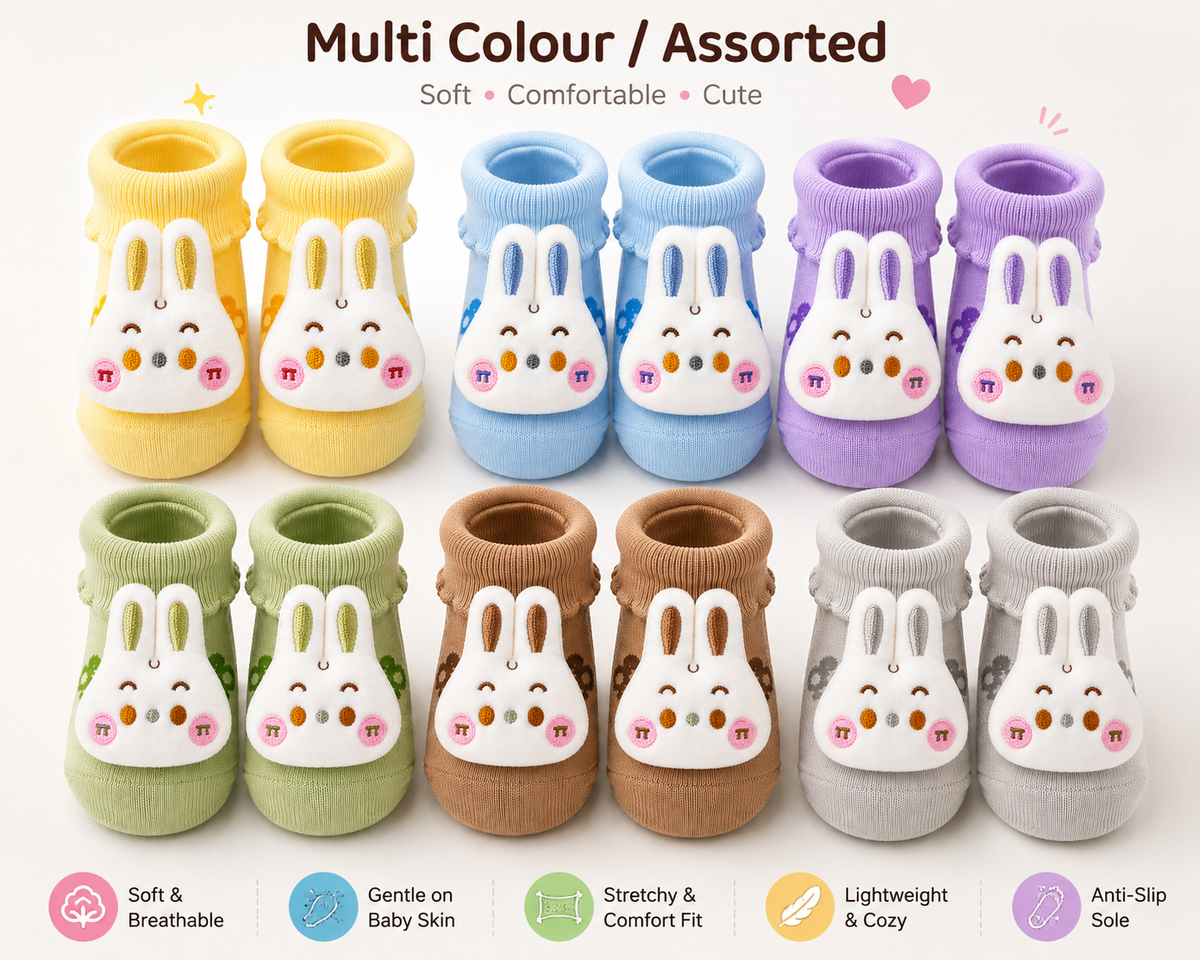 Baby Soft Sole Sock Shoes | Cute Anti-Slip Booties for Babies